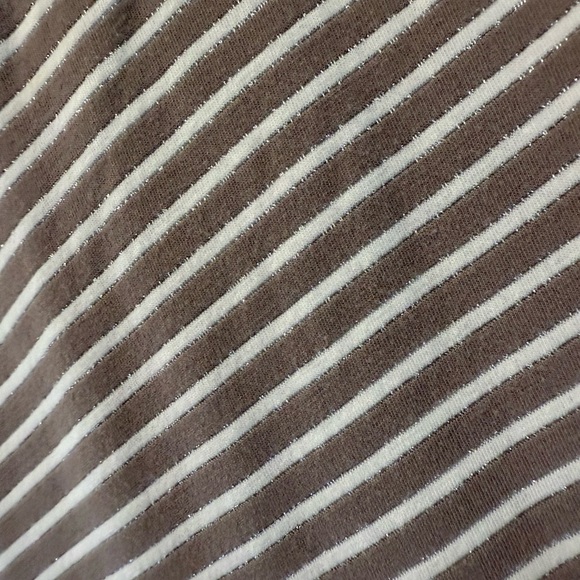 INC International Concepts Tan and White Striped A-Line Skirt - Picture 3 of 5